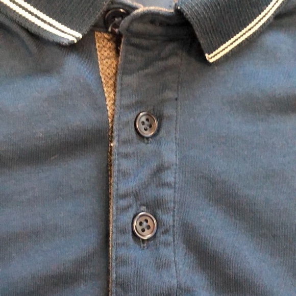 Fairlane Mens Polo Sz M Blue Pima Cotton Stripe Work Business Casual Comfy Job - Picture 3 of 8